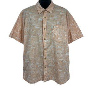 Cooke Street Honolulu Mens Short Sleeve Button Medium M Hawaiian Tribal EUC